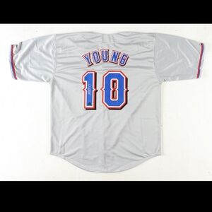 Michael Young Autographed Jersey